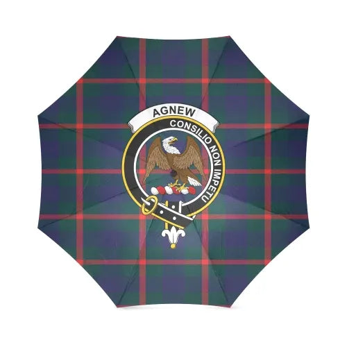 Agnew Modern Tartan Crest Umbrellas