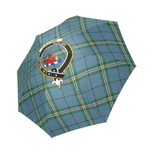 Clelland Modern Tartan Crest Umbrellas