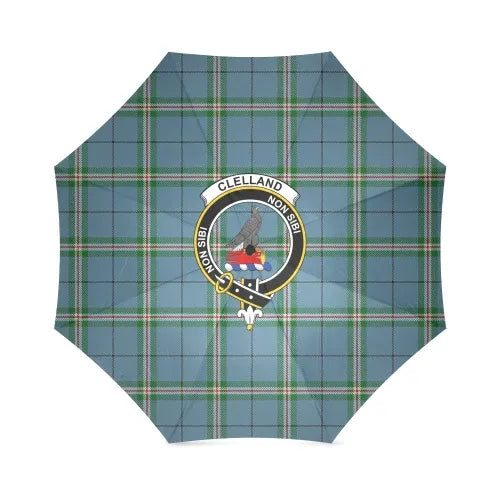 Clelland Modern Tartan Crest Umbrellas