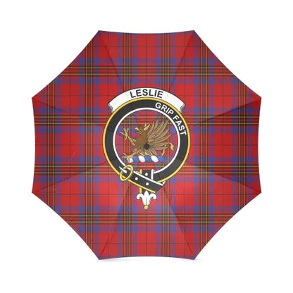 Leslie Modern Tartan Crest Umbrellas