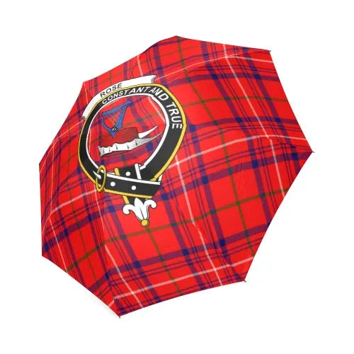 Rose Tartan Crest Umbrellas