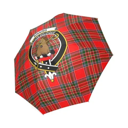 Binning Tartan Crest Umbrellas