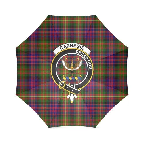 Carnegie Modern Tartan Crest Umbrellas