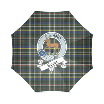 Scott Green Modern Tartan Crest Umbrellas