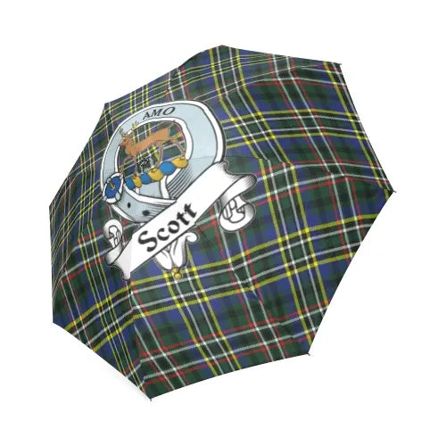 Scott Green Modern Tartan Crest Umbrellas