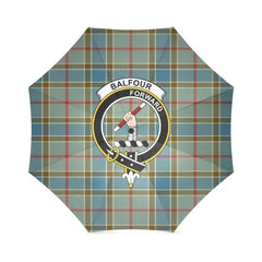 Balfour Blue Tartan Crest Umbrellas