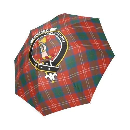 Chisholm Ancient Tartan Crest Umbrellas