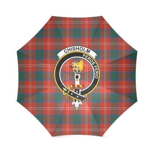 Chisholm Ancient Tartan Crest Umbrellas