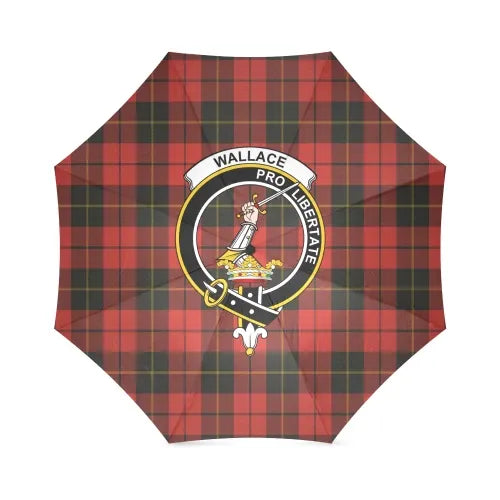 Wallace Weathered Tartan Crest Umbrellas