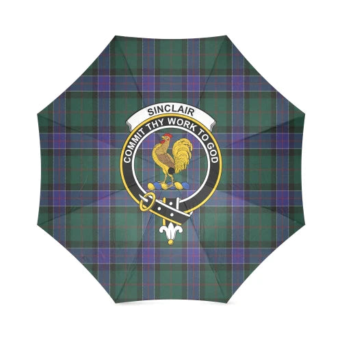 Sinclair Hunting Modern Tartan Crest Umbrellas