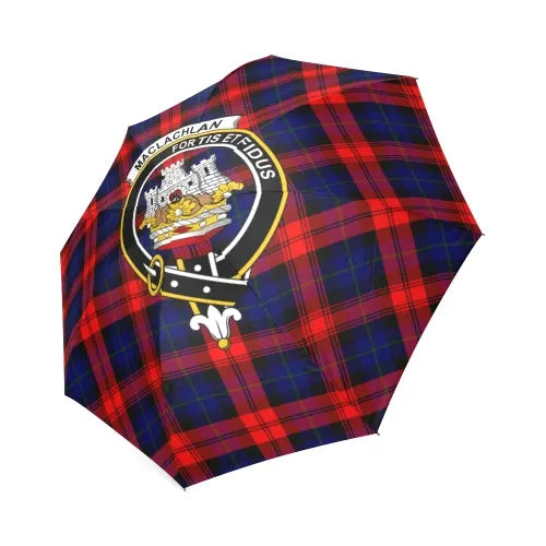 Maclachlan Modern Tartan Crest Umbrellas