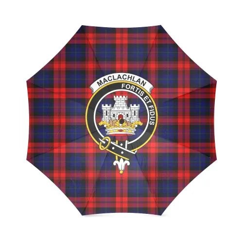 Maclachlan Modern Tartan Crest Umbrellas