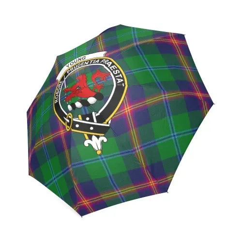 Young Modern Tartan Crest Umbrellas