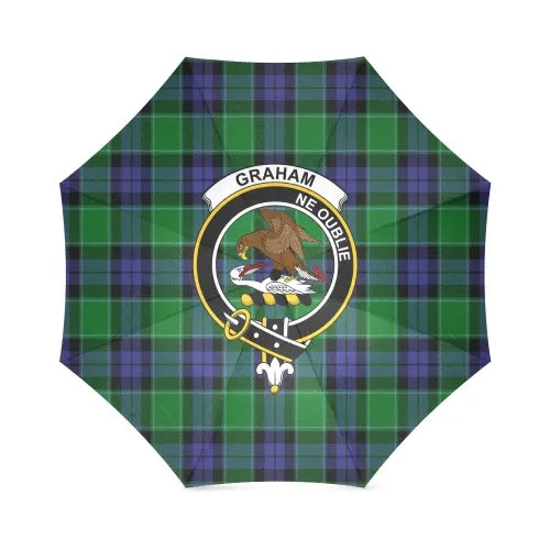 Graham Of Menteith Modern Tartan Crest Umbrellas