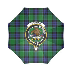 Graham Of Menteith Modern Tartan Crest Umbrellas