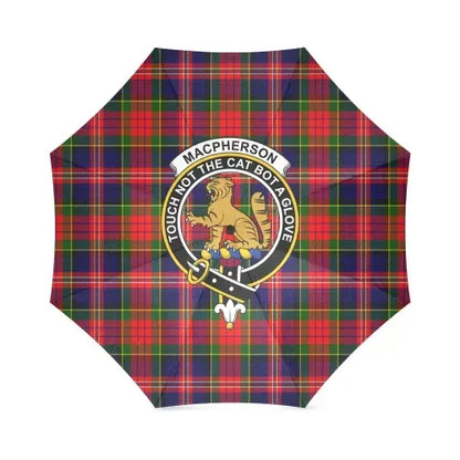 Macpherson Modern Tartan Crest Umbrellas