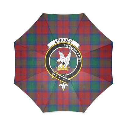 Lindsay Modern Tartan Crest Umbrellas