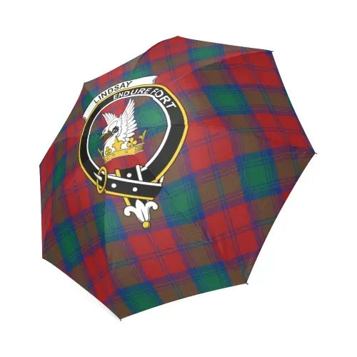 Lindsay Modern Tartan Crest Umbrellas