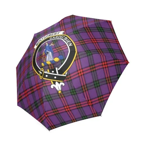 Montgomery Modern Tartan Crest Umbrellas