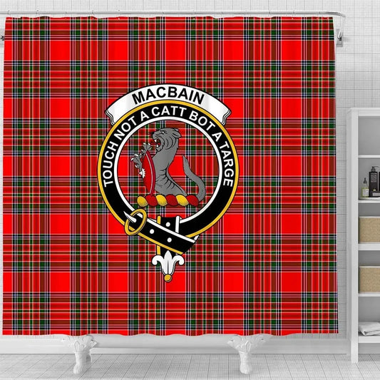 MacBain Tartan Crest Shower Curtain