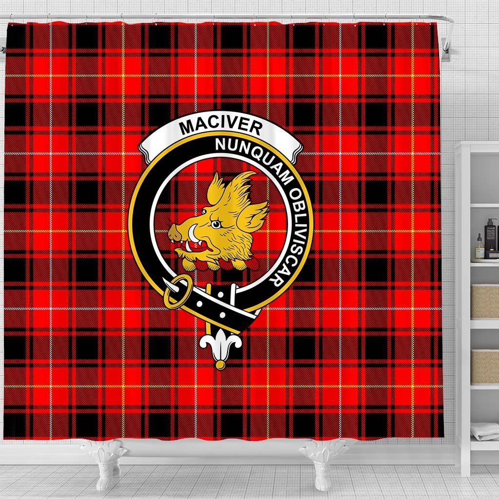 MacIver Tartan Crest Shower Curtain