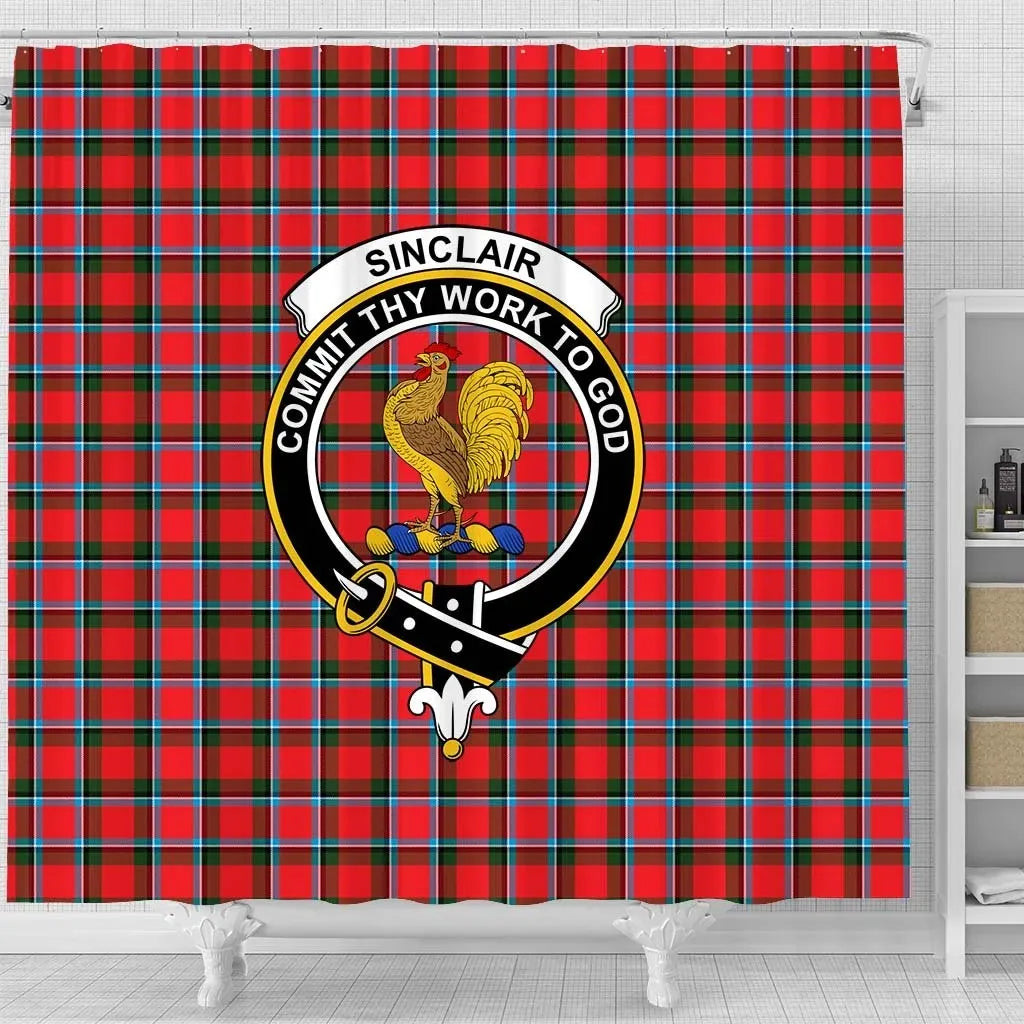 Sinclair Tartan Crest Shower Curtain