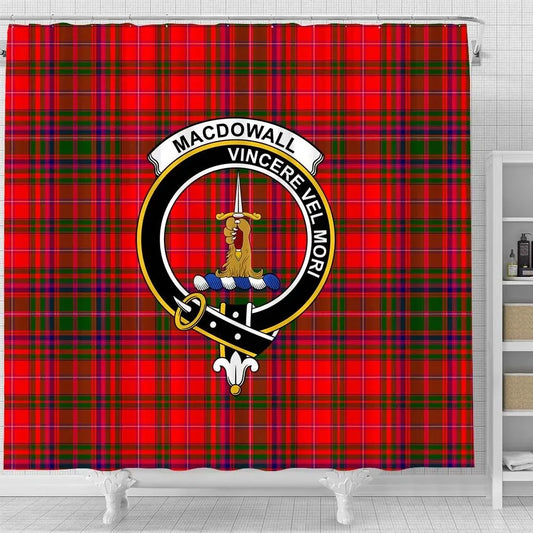 MacDowall (of Garthland) Tartan Crest Shower Curtain