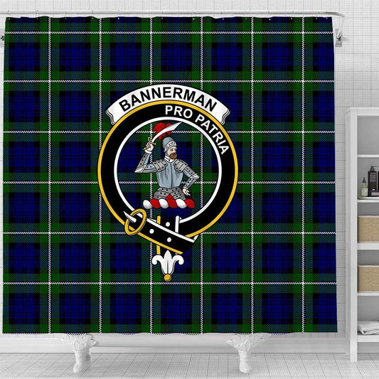 Bannerman Tartan Crest Shower Curtain