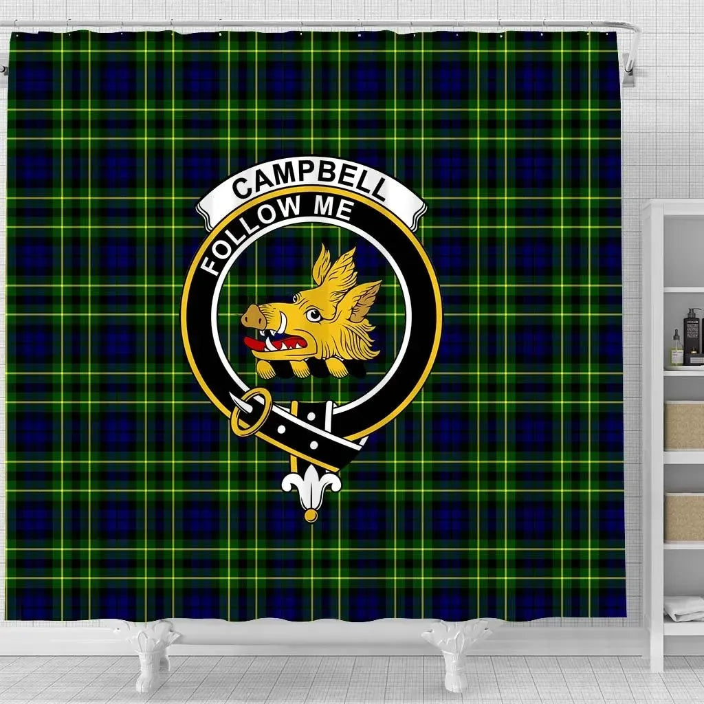 Campbell of Breadalbane Tartan Crest Shower Curtain