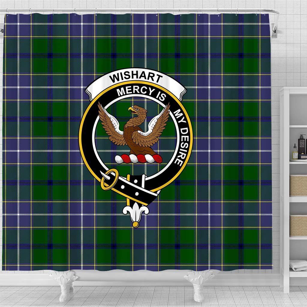 Wishart Tartan Crest Shower Curtain