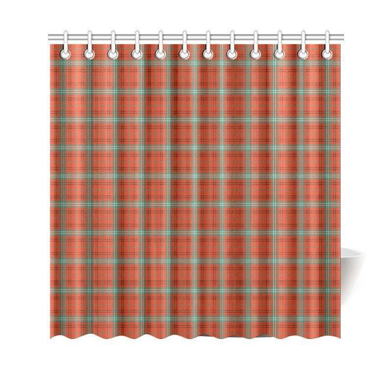 Morrison Red Ancient Tartan Plaid Shower Curtain