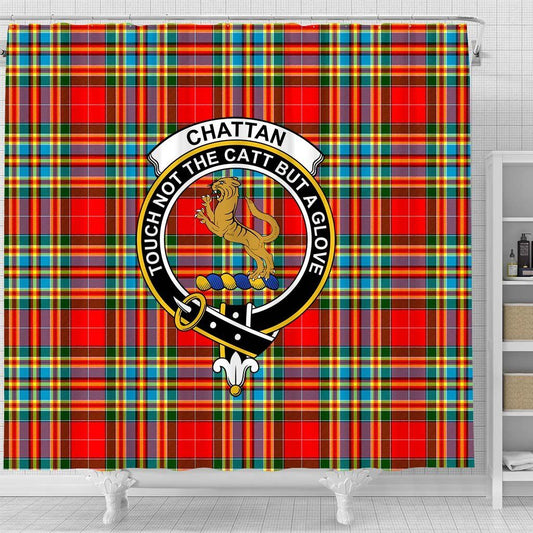 Chattan Tartan Crest Shower Curtain