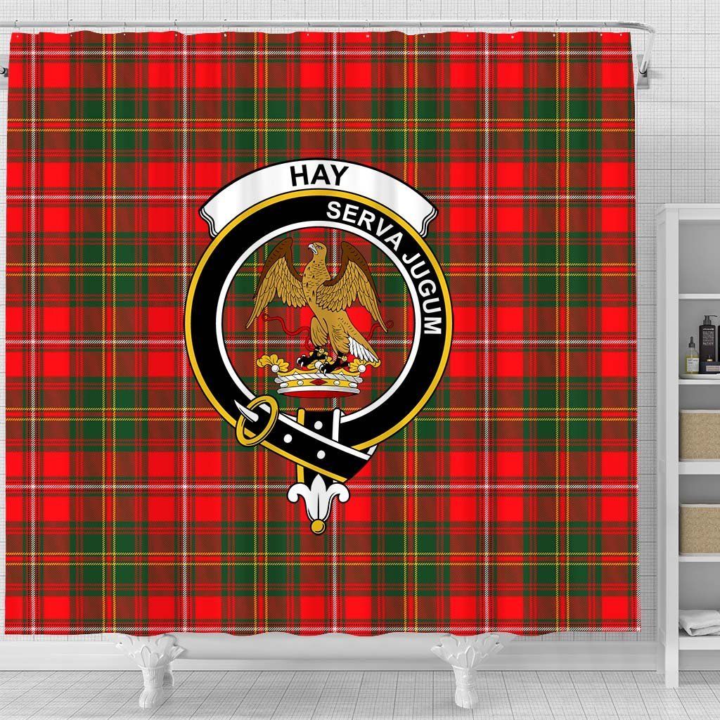 Hay Tartan Crest Shower Curtain