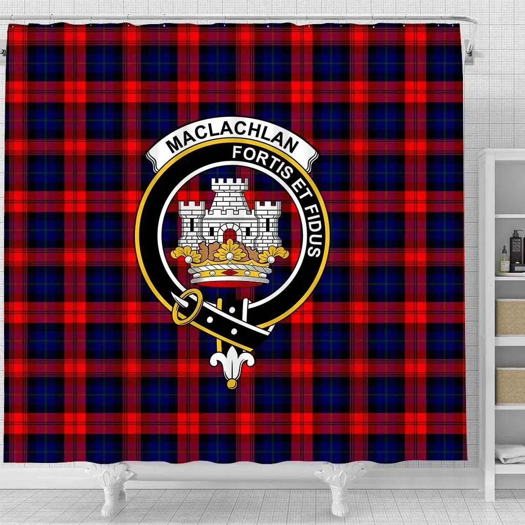 MacLachlan Tartan Crest Shower Curtain