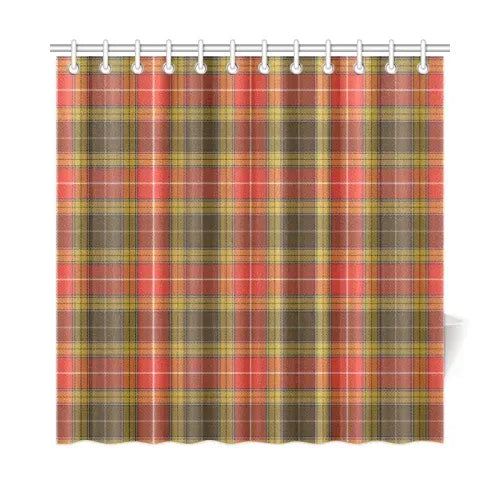 Buchanan Old Set Weathered Tartan Plaid Shower Curtain