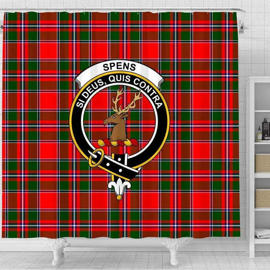 Spens (or Spence) Tartan Crest Shower Curtain