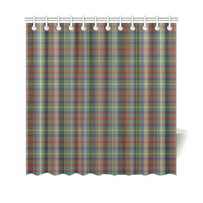 Shaw Green Modern Tartan Plaid Shower Curtain