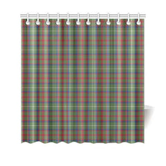 Shaw Green Modern Tartan Plaid Shower Curtain