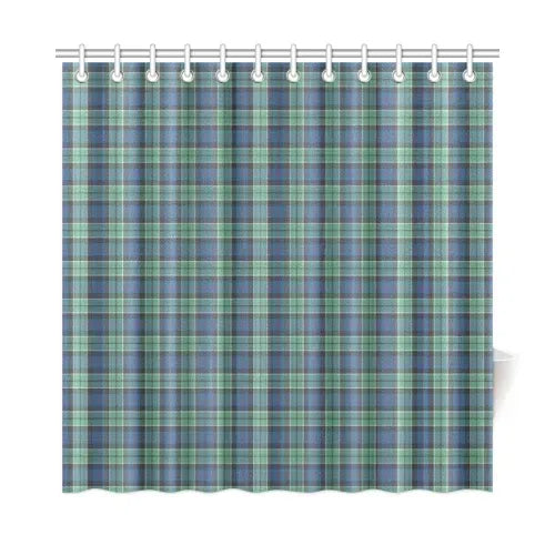 Leslie Hunting Ancient Tartan Plaid Shower Curtain