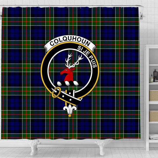 Colquhoun Tartan Crest Shower Curtain