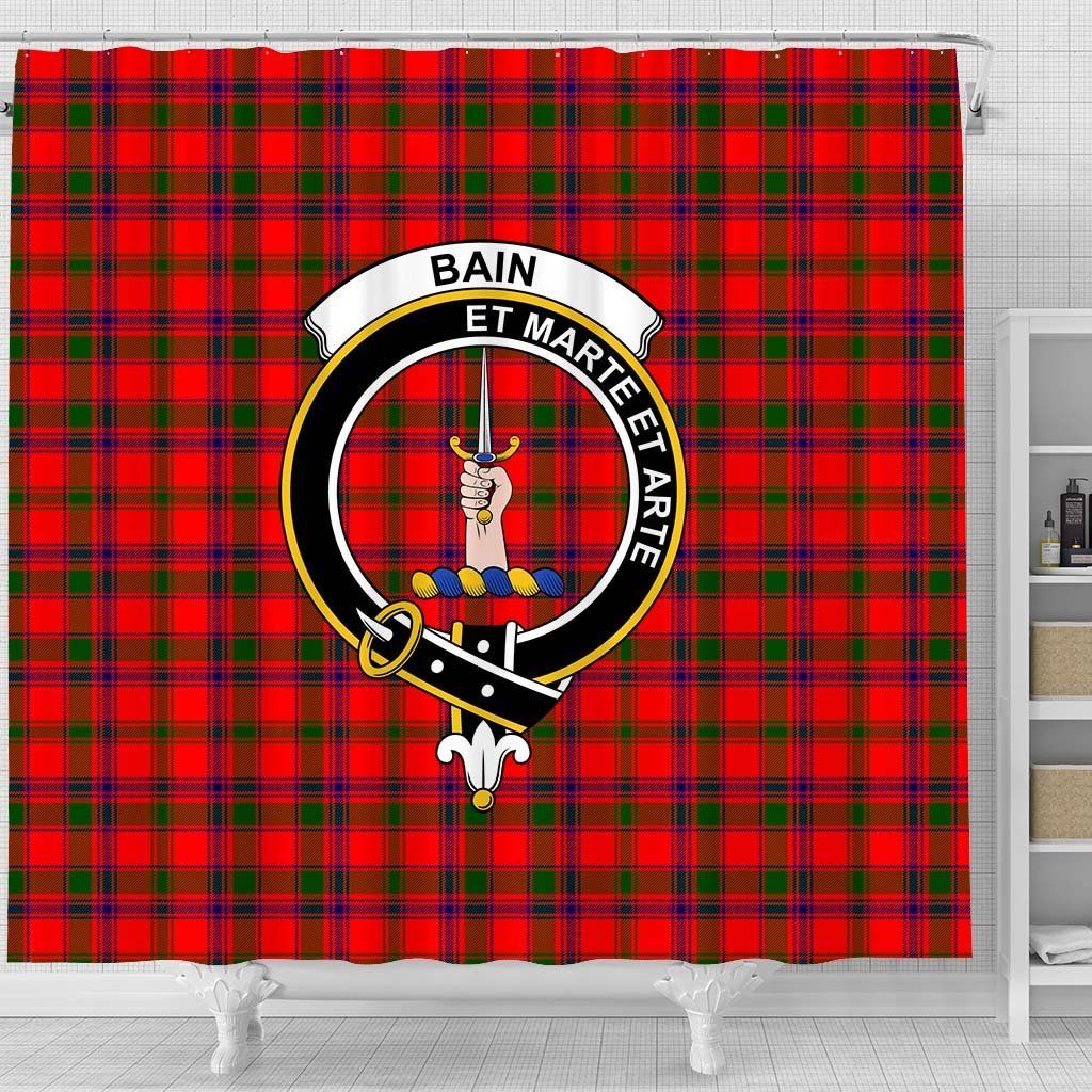 Bain Tartan Crest Shower Curtain