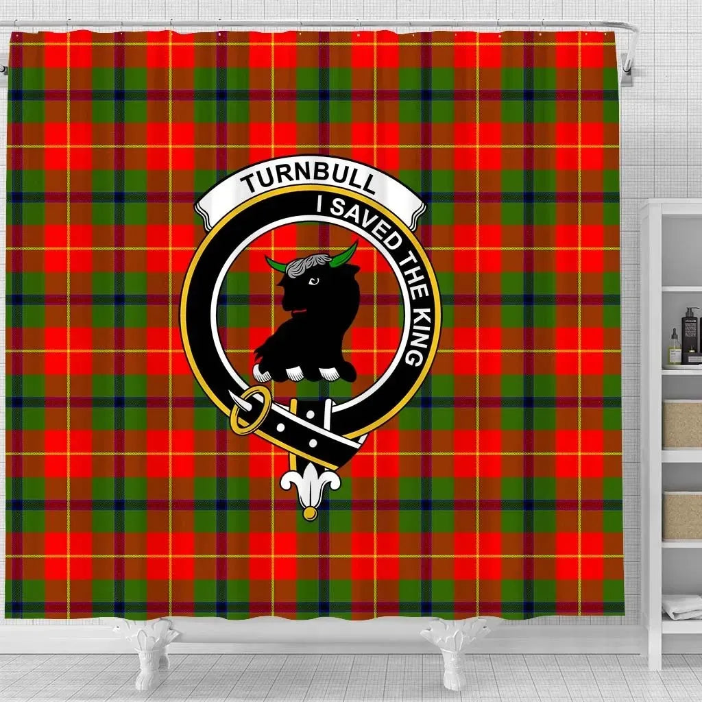 Turnbull Tartan Crest Shower Curtain