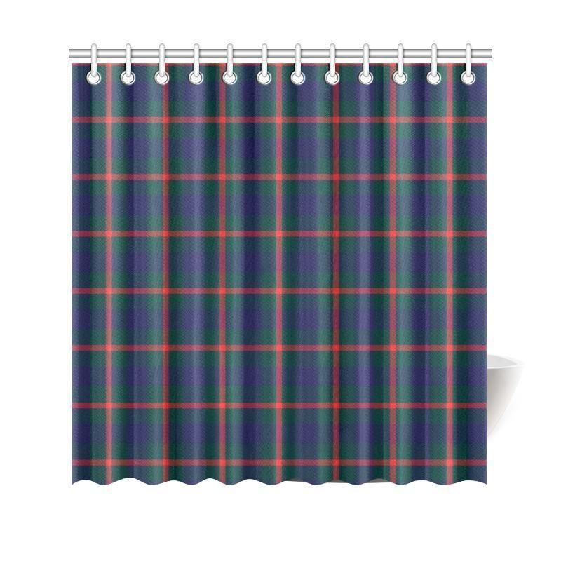 Agnew Modern Tartan Plaid Shower Curtain