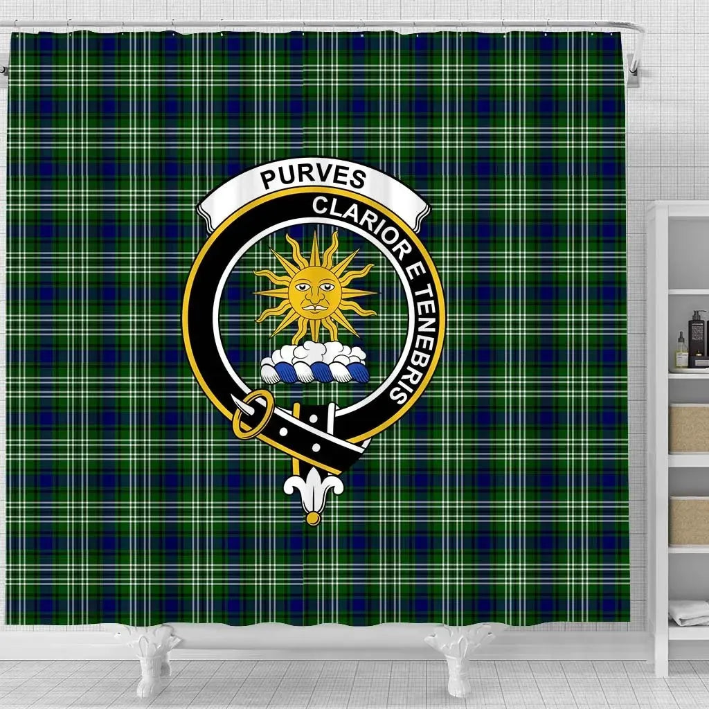 Purves Tartan Crest Shower Curtain