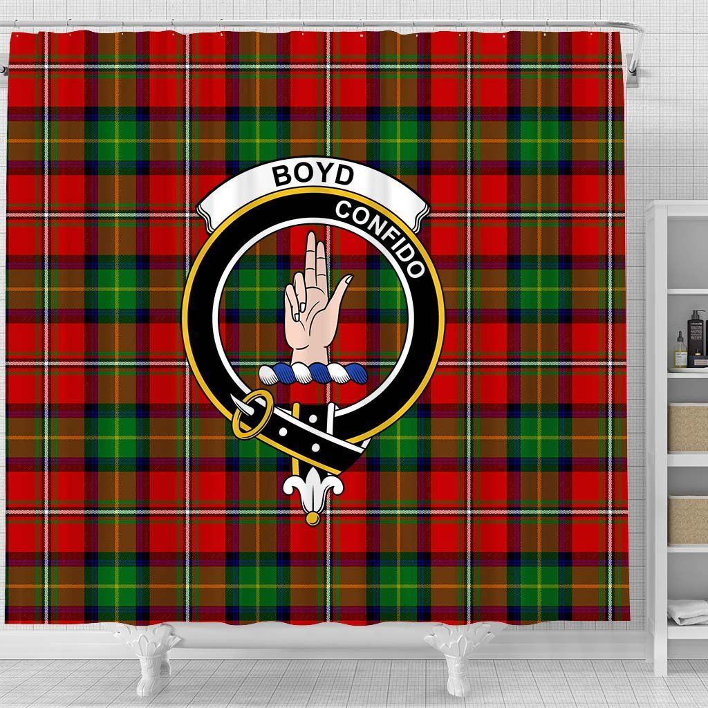 Boyd Tartan Crest Shower Curtain