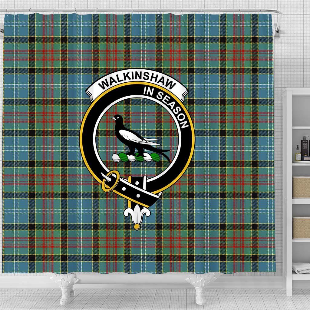 Walkinshaw Tartan Crest Shower Curtain