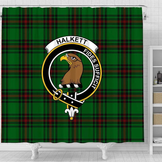 Halkett Tartan Crest Shower Curtain