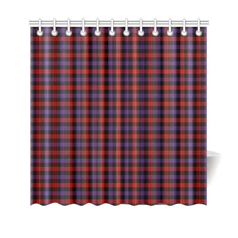 Brown Modern Tartan Plaid Shower Curtain
