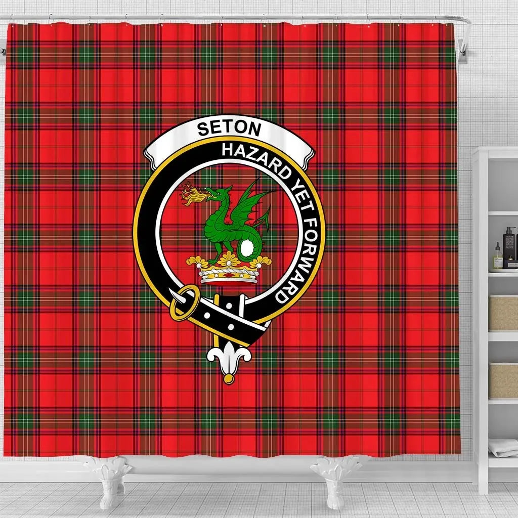 Seton Tartan Crest Shower Curtain