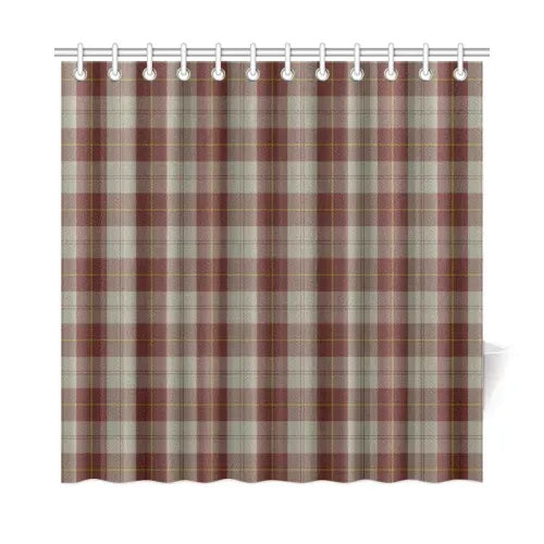 Cunningham Burgundy Dancers Tartan Plaid Shower Curtain